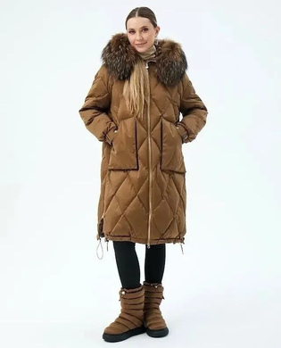 Пуховик TUFFONI 7727054D-FUR(ZSD-39) БЕЖЕ